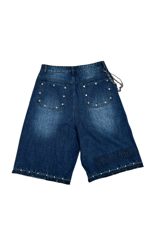Navy Platinum Denim Jorts