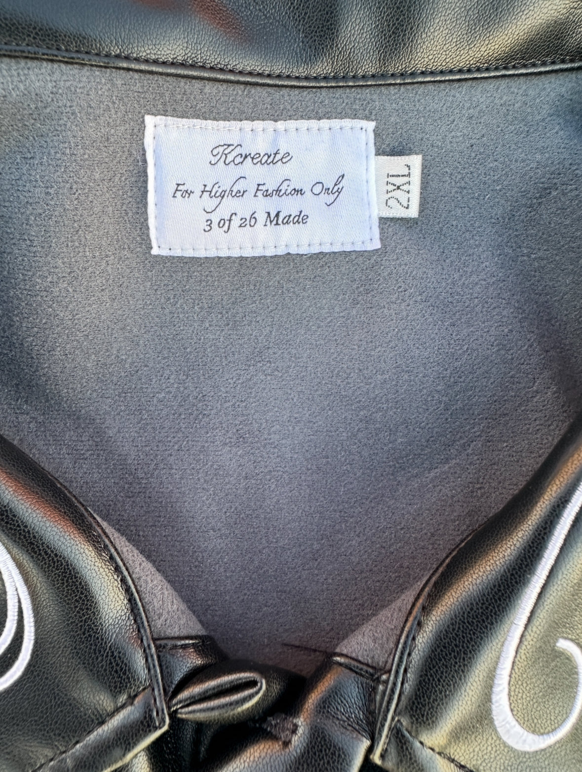 Black Diamond Cut Leather Shirt
